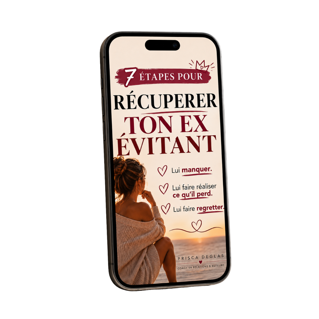 Mockup du livre : 7 étapes pour récupérer ton ex évitant
